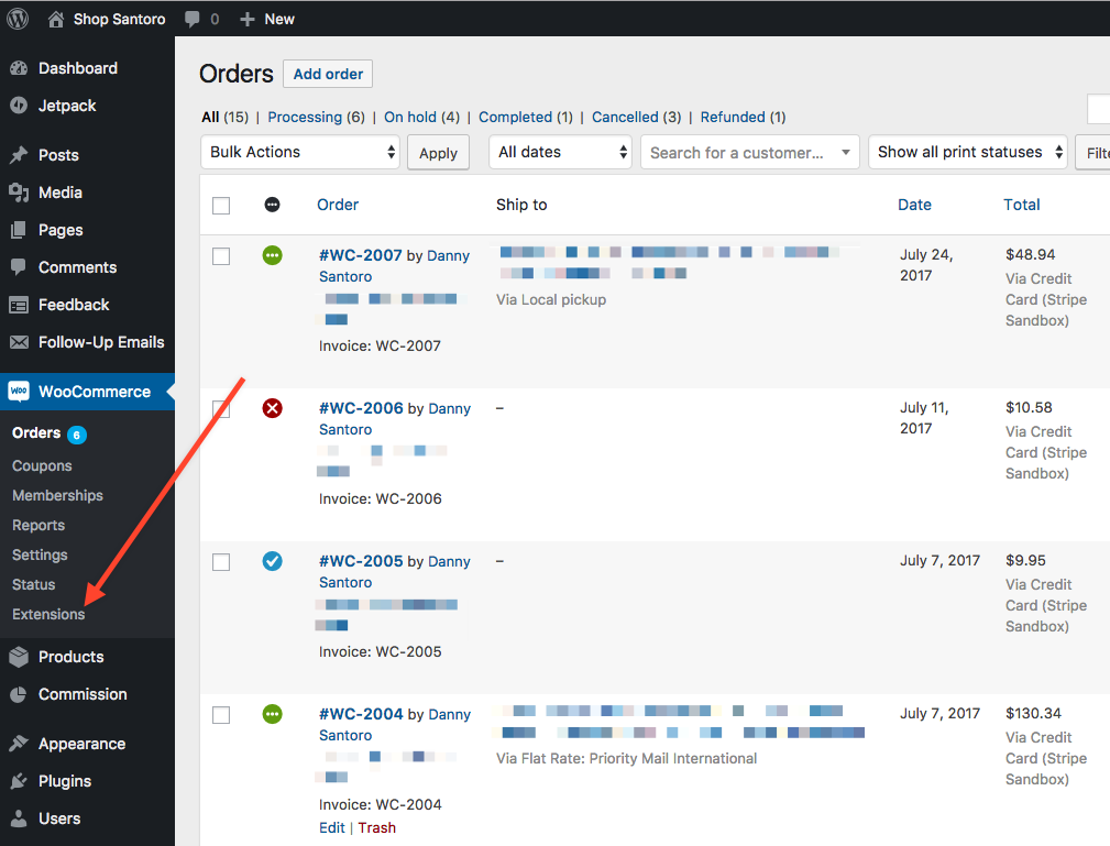 WordPress Administration - Before Changes